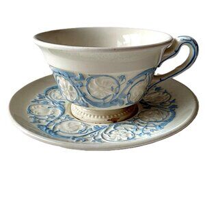 Vintage Wedgwood Patrician Tea Cup & Saucer Etruria Barlaston Shabby Distressed